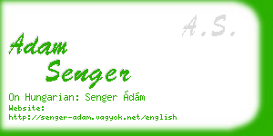 adam senger business card