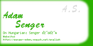 adam senger business card